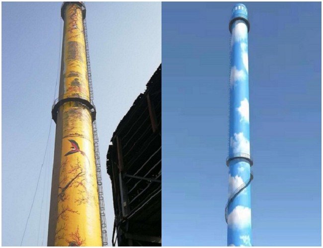 煙囪美化-如何美化電廠大煙囪改造